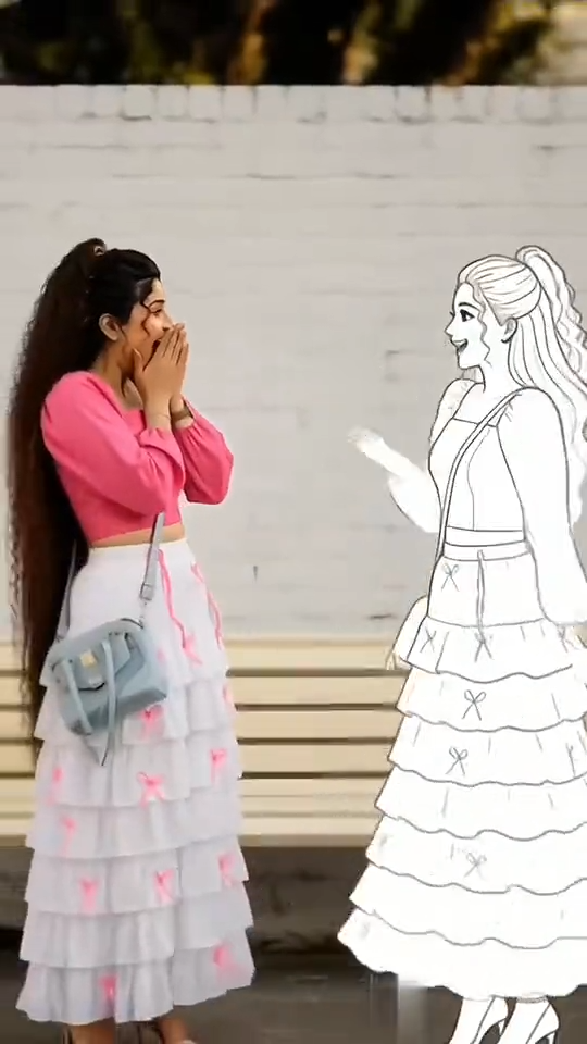 Side-by-side dancing with a sketch partner in the AI Doodle Dance Partner template